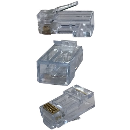 Electriduct High Speed Pass-Through RJ45 Connectors & Tools - Cat5/Cat6, PK1 PDC-TR-CAT6-HSP-100PK